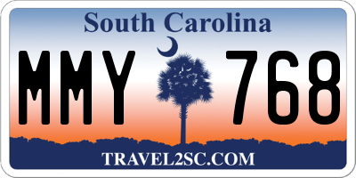 SC license plate MMY768
