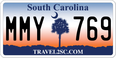 SC license plate MMY769