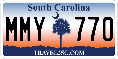 SC license plate MMY770