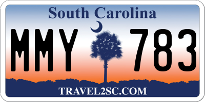 SC license plate MMY783