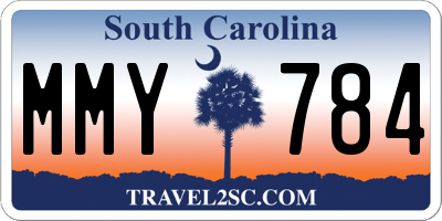 SC license plate MMY784