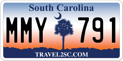 SC license plate MMY791