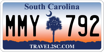 SC license plate MMY792