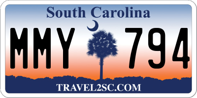 SC license plate MMY794