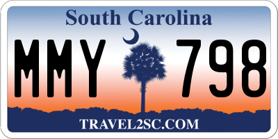 SC license plate MMY798