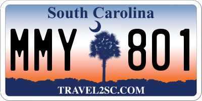 SC license plate MMY801