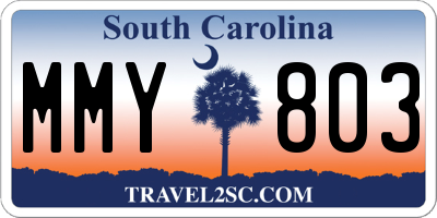 SC license plate MMY803