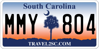 SC license plate MMY804