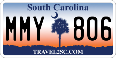 SC license plate MMY806