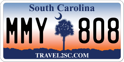 SC license plate MMY808
