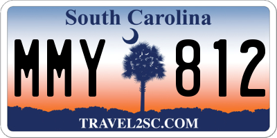SC license plate MMY812