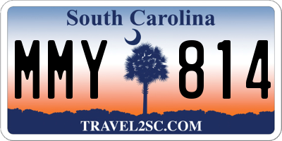 SC license plate MMY814