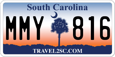 SC license plate MMY816