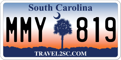 SC license plate MMY819