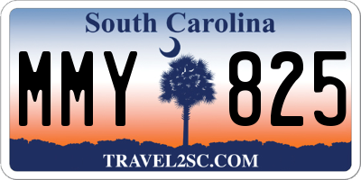 SC license plate MMY825