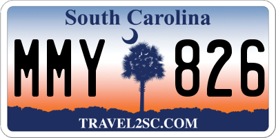 SC license plate MMY826