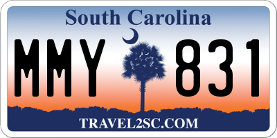 SC license plate MMY831