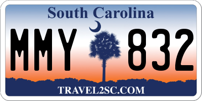 SC license plate MMY832
