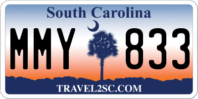 SC license plate MMY833