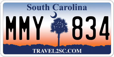 SC license plate MMY834