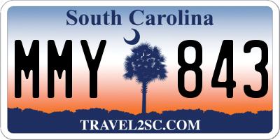 SC license plate MMY843