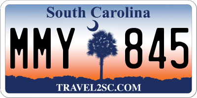 SC license plate MMY845