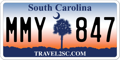 SC license plate MMY847