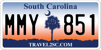 SC license plate MMY851