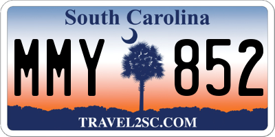 SC license plate MMY852