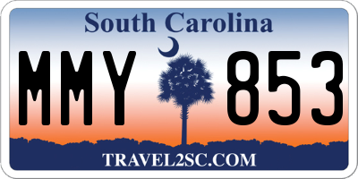 SC license plate MMY853