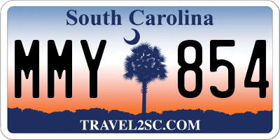 SC license plate MMY854