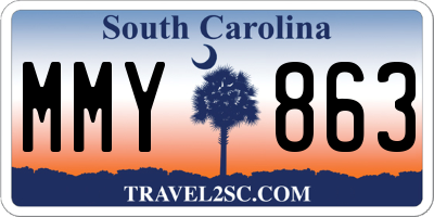 SC license plate MMY863