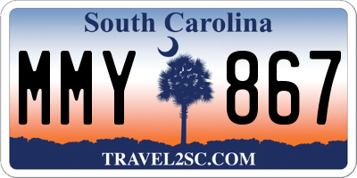 SC license plate MMY867