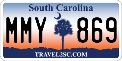 SC license plate MMY869