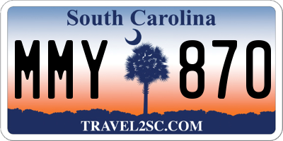SC license plate MMY870