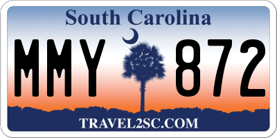 SC license plate MMY872