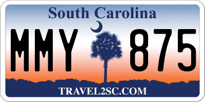 SC license plate MMY875