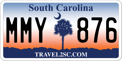 SC license plate MMY876