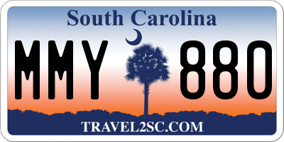 SC license plate MMY880