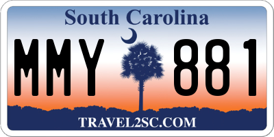 SC license plate MMY881