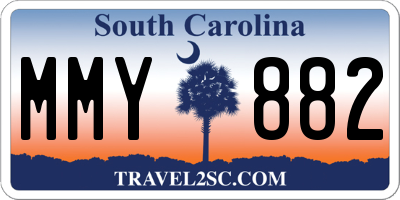 SC license plate MMY882
