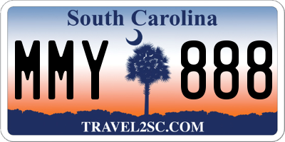SC license plate MMY888
