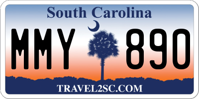 SC license plate MMY890