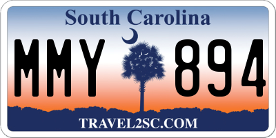 SC license plate MMY894