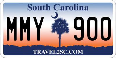 SC license plate MMY900
