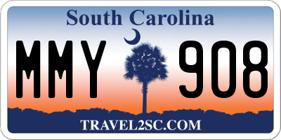 SC license plate MMY908