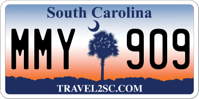 SC license plate MMY909