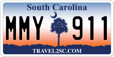 SC license plate MMY911