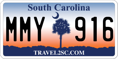 SC license plate MMY916