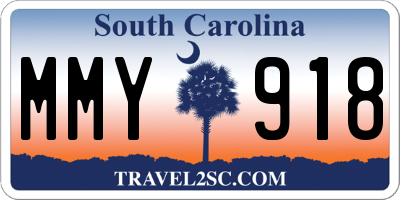 SC license plate MMY918